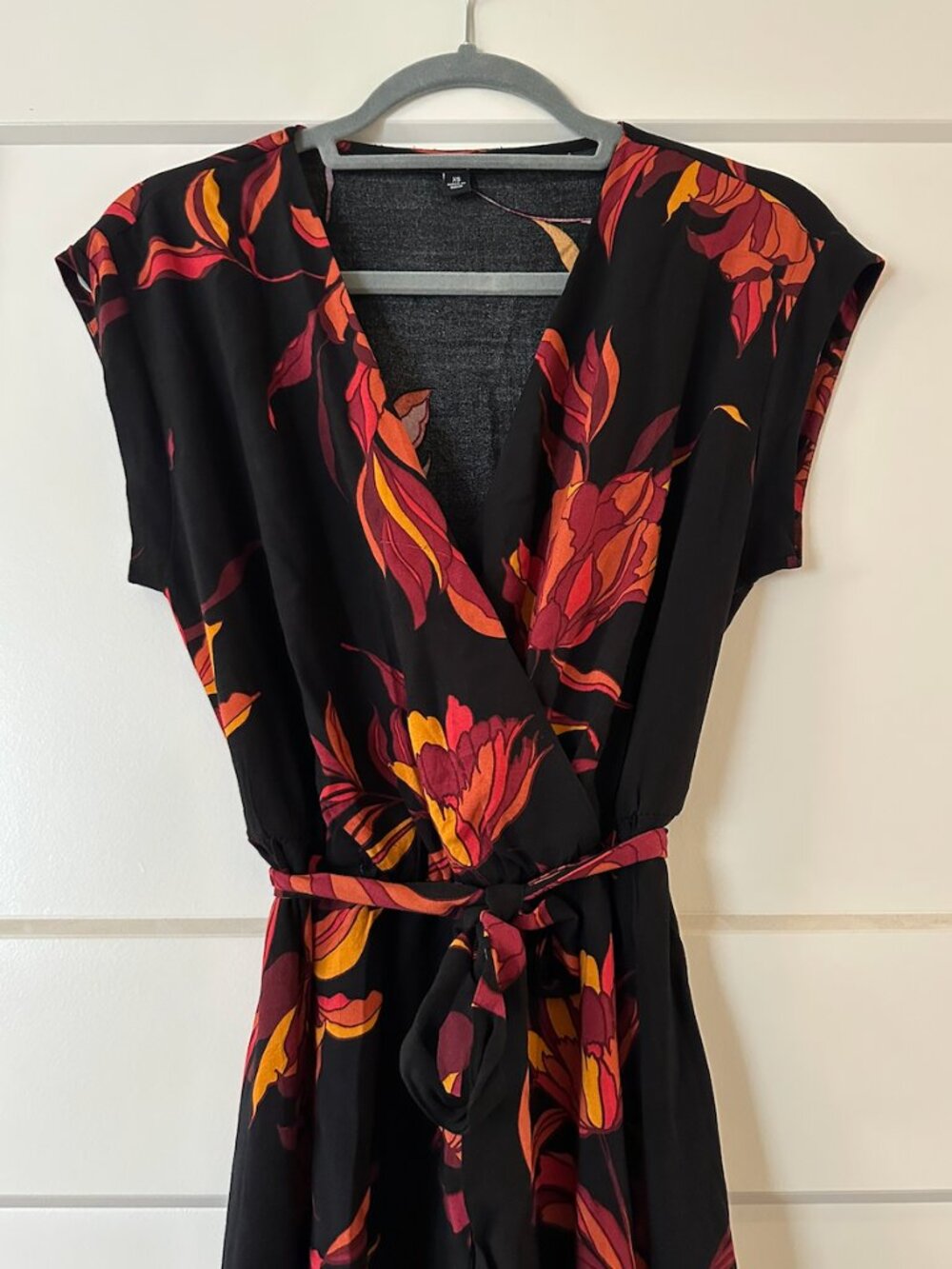 Womens Floral Black Maxi Dress
